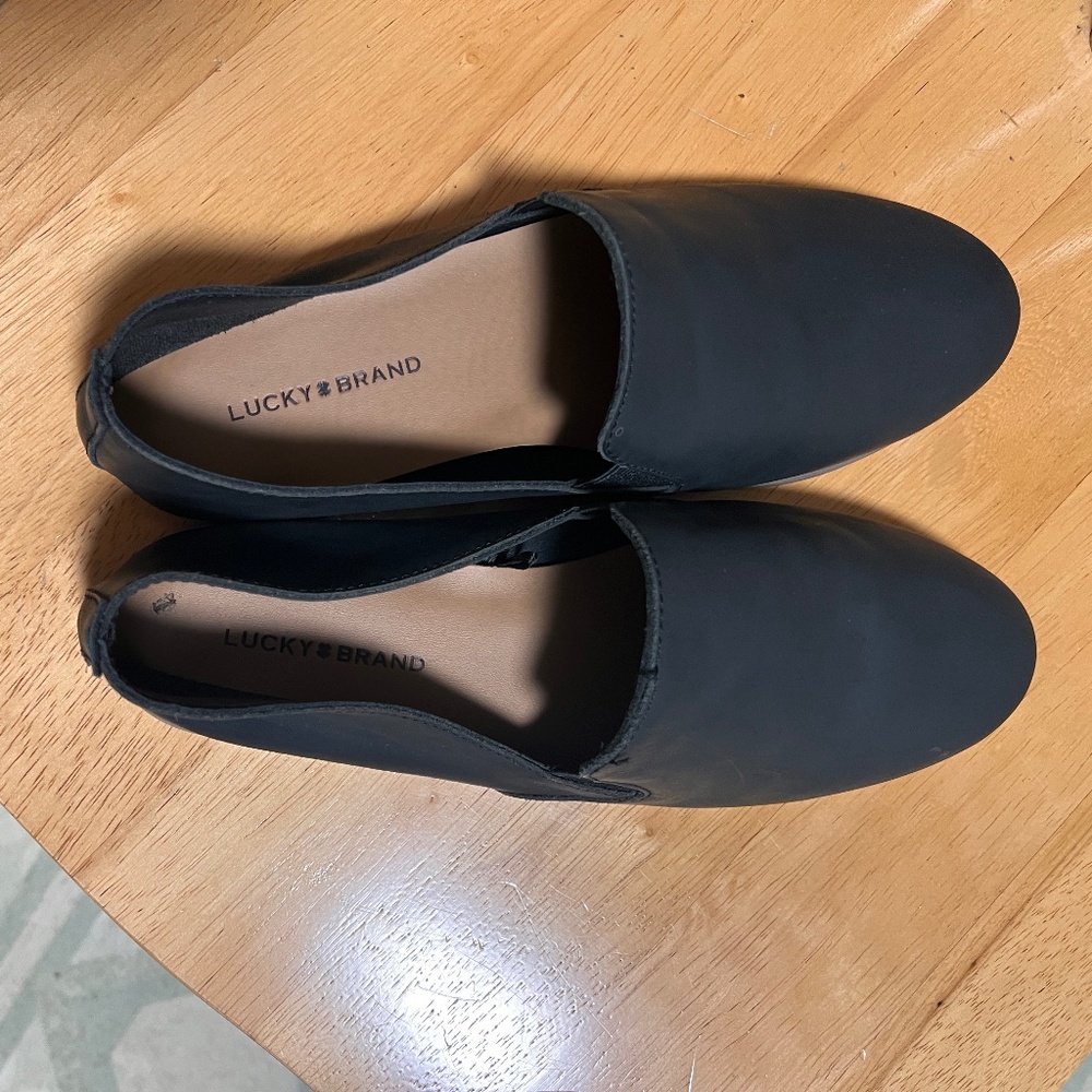 Lucky Brand leather loafers.